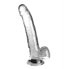 King Cock Clear 9’’ Cock w/Balls - Clear - Dongs & Dildos