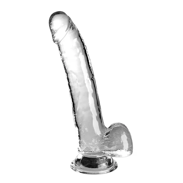 King Cock Clear 9’’ Cock w/Balls - Clear - Dongs & Dildos
