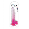 King Cock Clear 9’’ Cock w/Balls - Pink - Dongs & Dildos