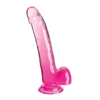 King Cock Clear 9’’ Cock w/Balls - Pink - Dongs & Dildos