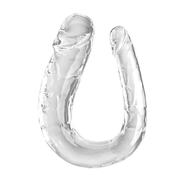 King Cock Clear Large Double Trouble Dildo - Clear - Dongs & Dildos