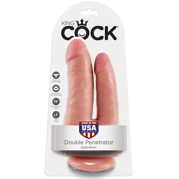 King Cock Double Penetrator - Flesh - Dongs & Dildos