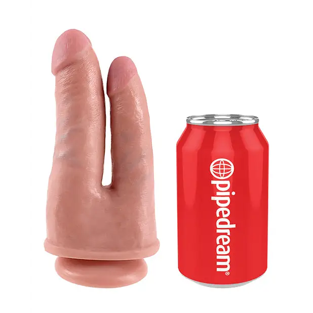King Cock Double Penetrator - Flesh - Dongs & Dildos