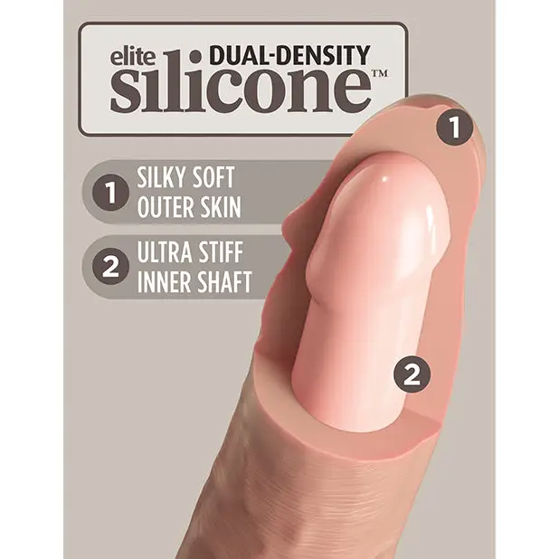 King Cock Elite 6’’ Dual Density Silicone Cock - Light - Dongs & Dildos