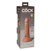 King Cock Elite 6’’ Dual Density Vibrating Silicone Cock - Tan - Vibrators