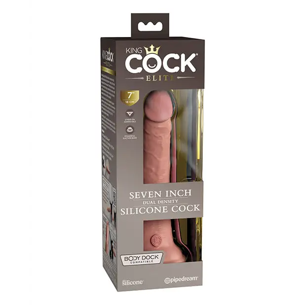 King Cock Elite 7’’ Dual Density Silicone Cock - Light - Dongs & Dildos