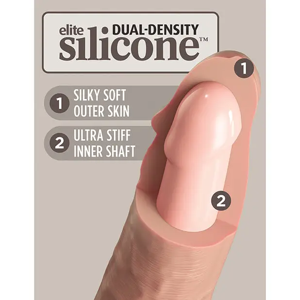 King Cock Elite 7’’ Dual Density Silicone Cock - Light - Dongs & Dildos