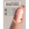 King Cock Elite 7’’ Dual Density Vibrating Silicone Cock w/Remote - Light - Vibrators