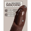 King Cock Elite 8’’ Dual Density Silicone Cock - Brown - Dongs & Dildos