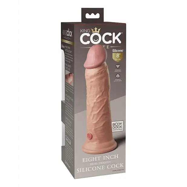 King Cock Elite 8’’ Dual Density Silicone Cock - Light - Dongs & Dildos