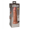 King Cock Elite 8’’ Dual Density Vibrating Silicone Cock - Tan - Vibrators
