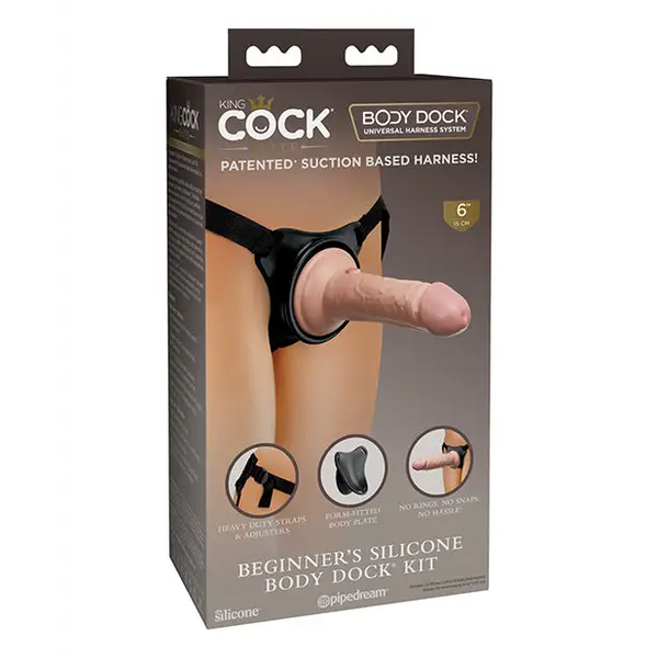 King Cock Elite Beginner’s Silicone Body Dock Kit - Strap Ons