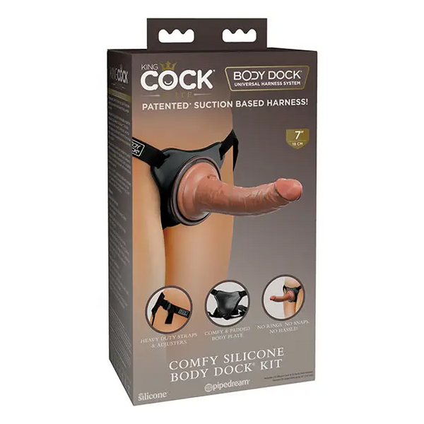 King Cock Elite Comfy Silicone Body Dock Kit - Strap Ons