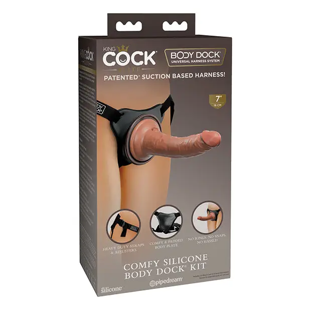 King Cock Elite Comfy Silicone Body Dock Kit - Strap Ons