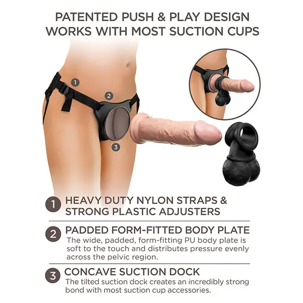 King Cock Elite Deluxe Silicone Body Dock Kit - Strap Ons