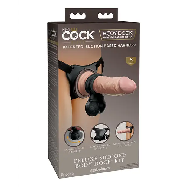 King Cock Elite Deluxe Silicone Body Dock Kit - Strap Ons