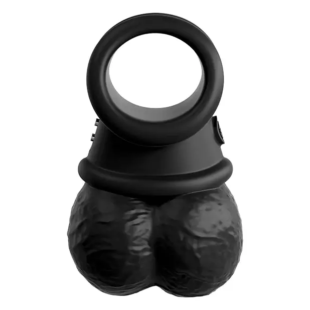 King Cock Elite The Crown Jewels Vibrating Swinging Balls - Black - Penis Enhancement