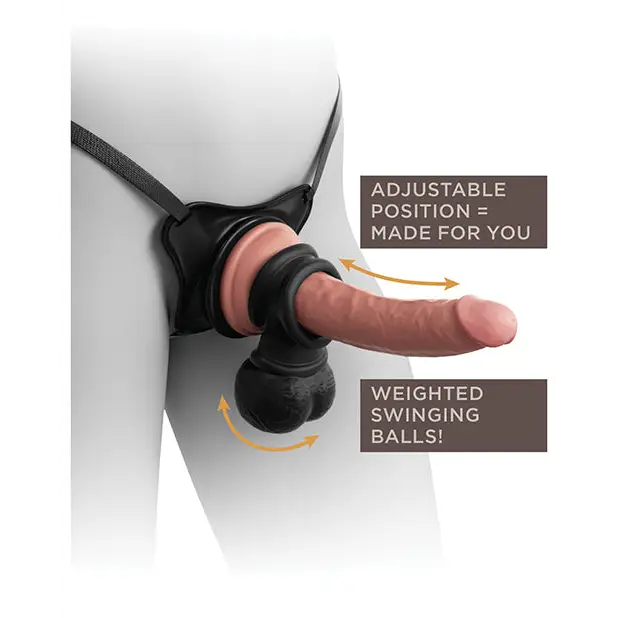 King Cock Elite The Crown Jewels Weighted Swinging Balls - Black - Penis Enhancement