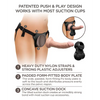 King Cock Elite Ultimate Vibrating Silicone Body Dock Kit w/Remote - Strap Ons