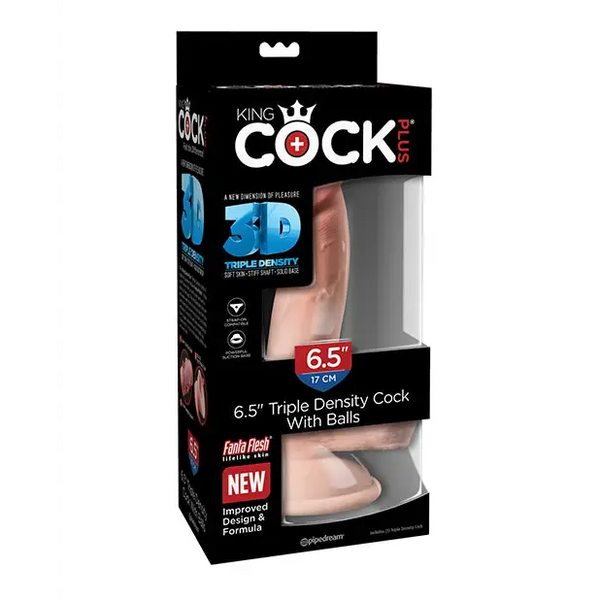 King Cock Plus 6.5’’ Triple Density Cock w/Balls - Dongs & Dildos