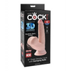 King Cock Plus 6’’ Triple Density Cock w/Swinging Balls - Ivory - Dongs & Dildos