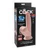 King Cock Plus 7’’ Triple Density Cock w/Swinging Balls - Ivory - Dongs & Dildos