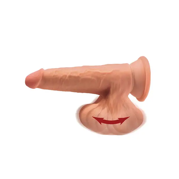 King Cock Plus 7’’ Triple Density Cock w/Swinging Balls - Tan - Dongs & Dildos