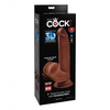 King Cock Plus 8’’ Triple Density Cock w/Swinging Balls - Brown - Dongs & Dildos