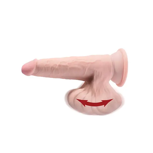 King Cock Plus 9’’ Triple Density Cock w/Swinging Balls - Ivory - Dongs & Dildos