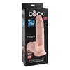 King Cock Plus 9’’ Triple Density Cock w/Swinging Balls - Ivory - Dongs & Dildos