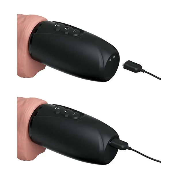 King Cock Plus Thrusting Warming & Vibrating 6.5’’ Triple Threat Dong - Vibrators