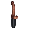 King Cock Plus Thrusting Warming & Vibrating 7.5’’ Triple Threat Dong - Brown - Vibrators