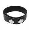 KinkLab Leather 3 Snap Cock Ring - Penis Enhancement