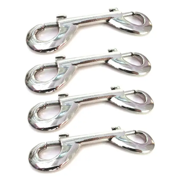 KinkLab Nickel Plated Snap Hooks - Pack of 4 - Bondage Blindfolds & Restraints