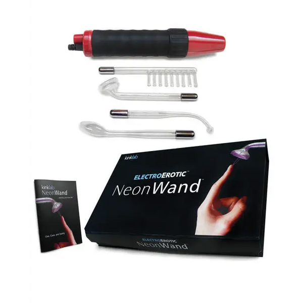 KinkLab Red Handle Neon Wand w/Red Electrode - Stimulators