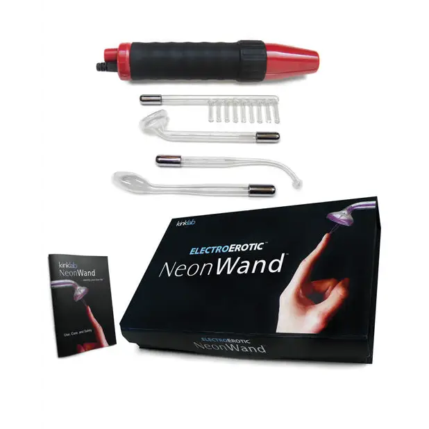 KinkLab Red Handle Neon Wand w/Red Electrode - Stimulators