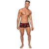 Kiss Me Stretch Mesh Mini Short Blk/Rd MD - Lingerie - Packaged