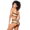 Kitten Cherry Open Bra & Panty Black O/S - Lingerie - Packaged