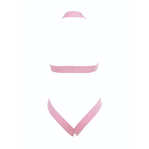 Kitten Obsession Strappy Open Cup Teddy Pink O/S - Lingerie - Packaged