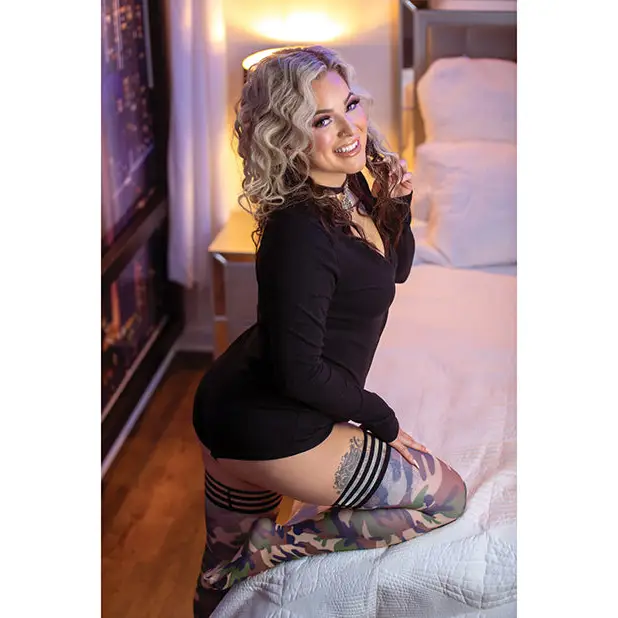 Kix’ies Alex Thigh High Camouflage C - Lingerie - Packaged
