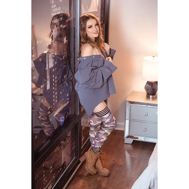 Kix’ies Alex Thigh High Camouflage - Lingerie - Packaged