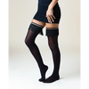 Kix’ies Keila Semi Opaque Fringe Thigh High Black B - Lingerie - Packaged