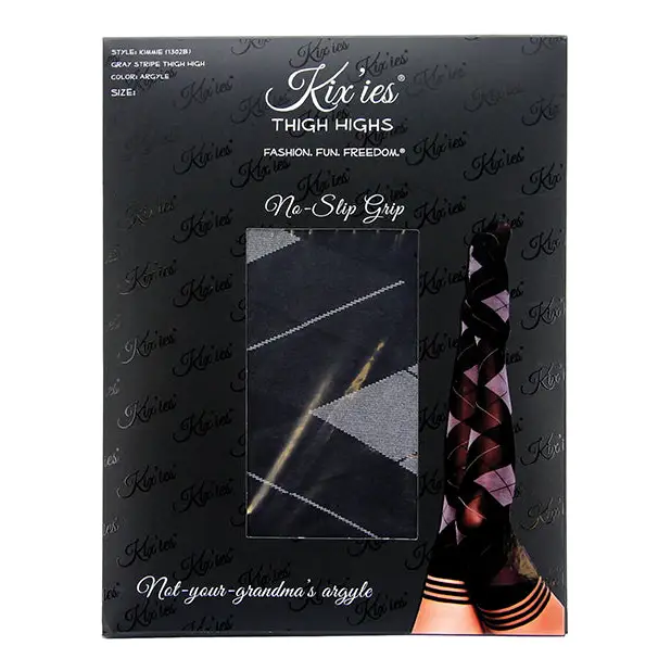 Kix’ies Kimmie Argyle Thigh High Argyle C - Lingerie - Packaged