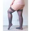 Kixies Sierra Opaque Thigh High Grey C - Lingerie - Packaged