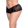 Lace Boyshort Black 2X/3X - Lingerie - Plus/Queen - Packaged