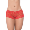 Lace Boyshort Red SM - Lingerie - Packaged