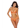Lace Halter Bralette & Thong - Orange MD - Lingerie - Hanging