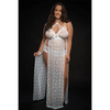 Lace Night Gown w/Lace Panty White QN - Lingerie - Plus/Queen - Hanging
