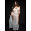 Lace Night Gown w/Lace Panty White QN - Lingerie - Plus/Queen - Hanging