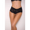 Lace & Pearl Boyshort w/Satin Bow Accents Black L/X - Lingerie - Hanging